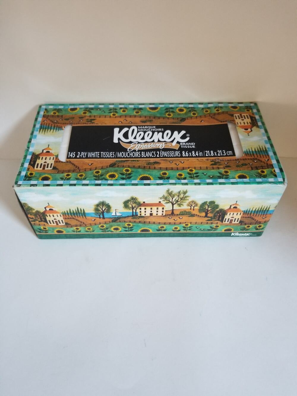 Vintage Kleenex Expressions 2000 Americana Folk Art Facial Tissue 145 Ct 2 Ply
